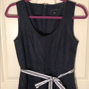 Banana repub. navy blue dress with grosgrain belt